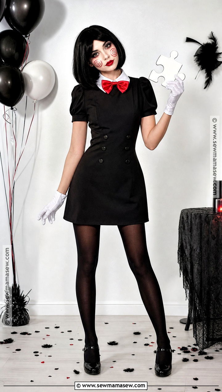 Jigsaw Costume With Black Mini Dress - 40 jigsaw costume ideas for women
