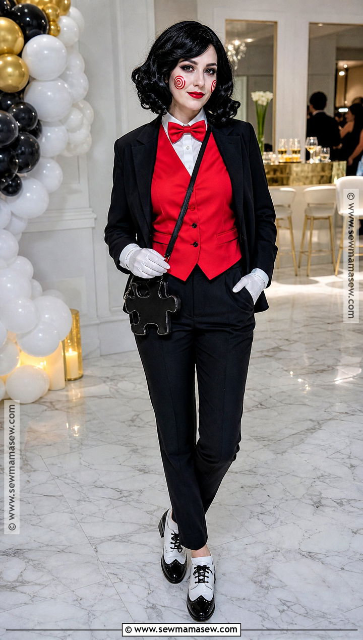 Jigsaw Costume With Red Waistcoat - 40 jigsaw costume ideas for women