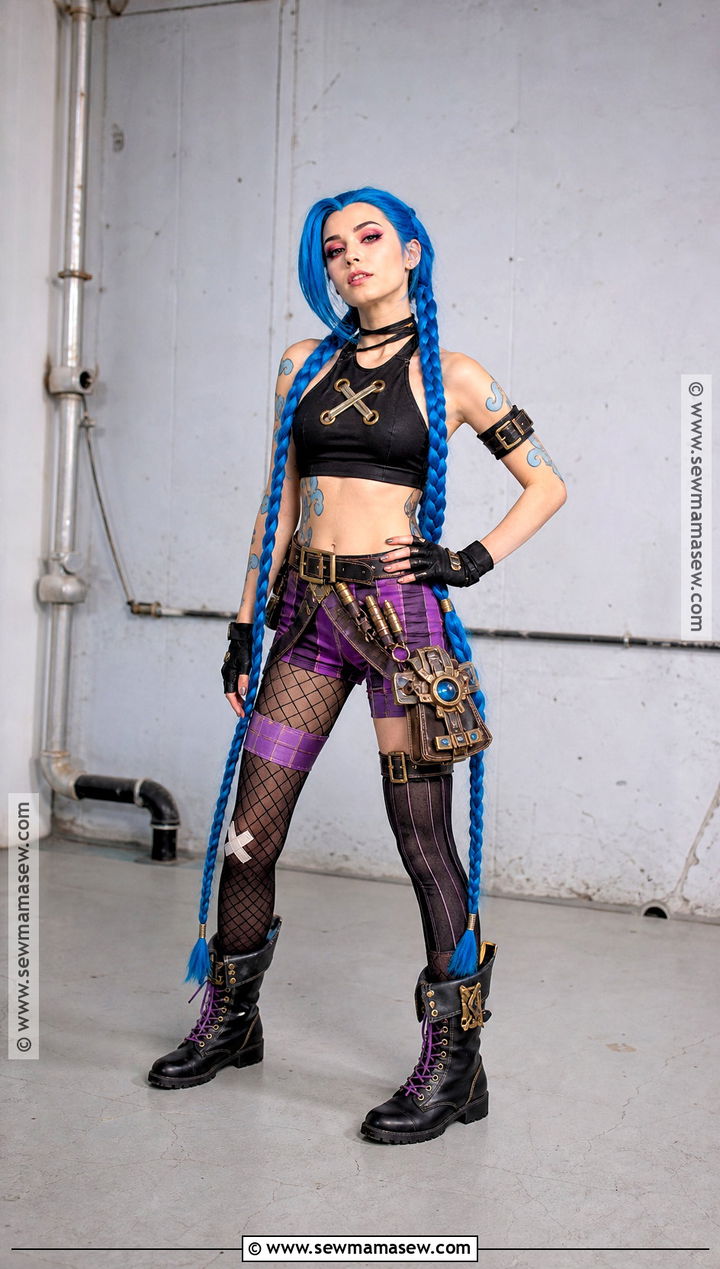 Jinx Cosplay With Blue Braids - 30 seeu cosplay ideas