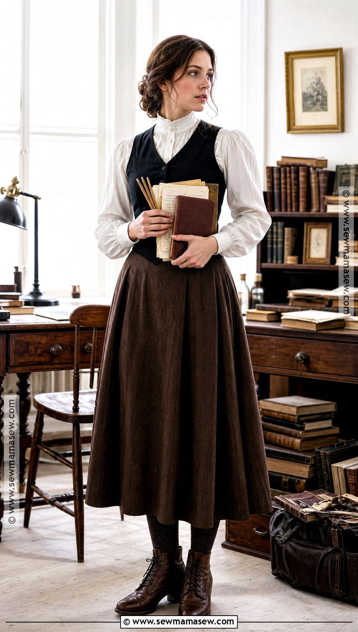 Jo March Victorian Costume With Brown Hair - 30 brown hair costume ideas