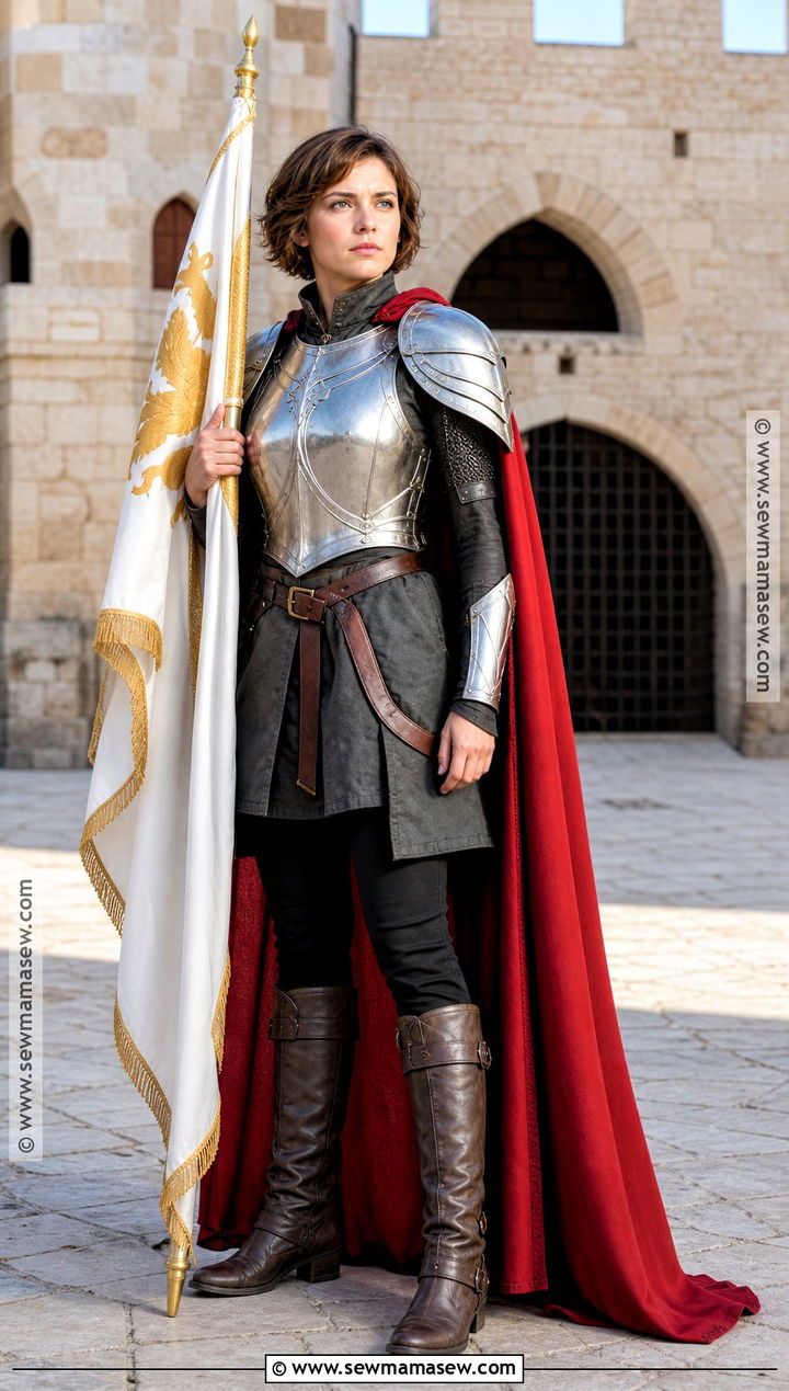 Joan Of Arc Costume With Silver Armor - 30 historical figures costumes