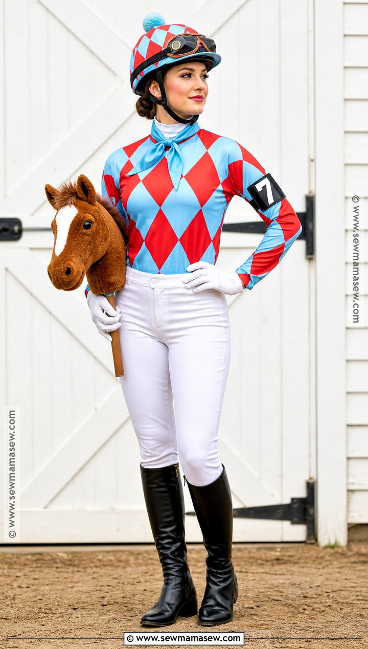 Jockey Costume With Riding Helmet - 30 sports costume ideas