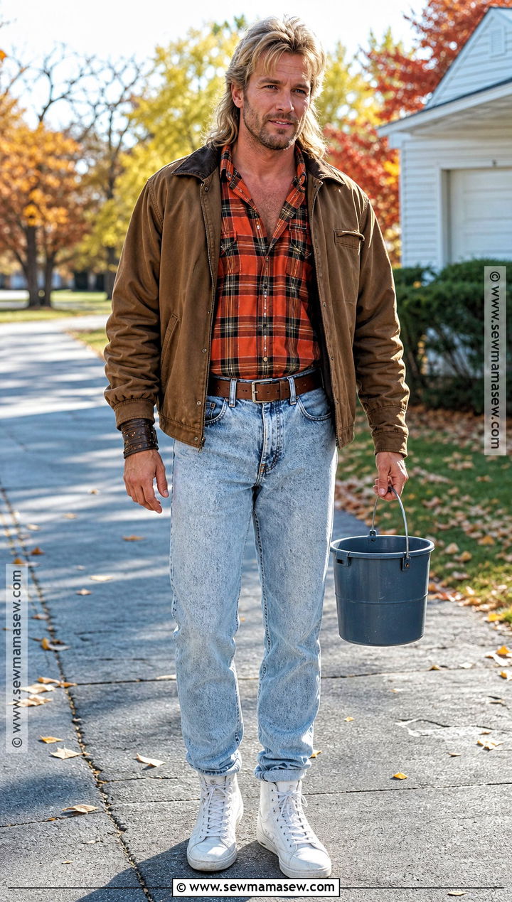 Joe Dirt Costume With Brown Work Jacket - 30 joe dirt costume ideas