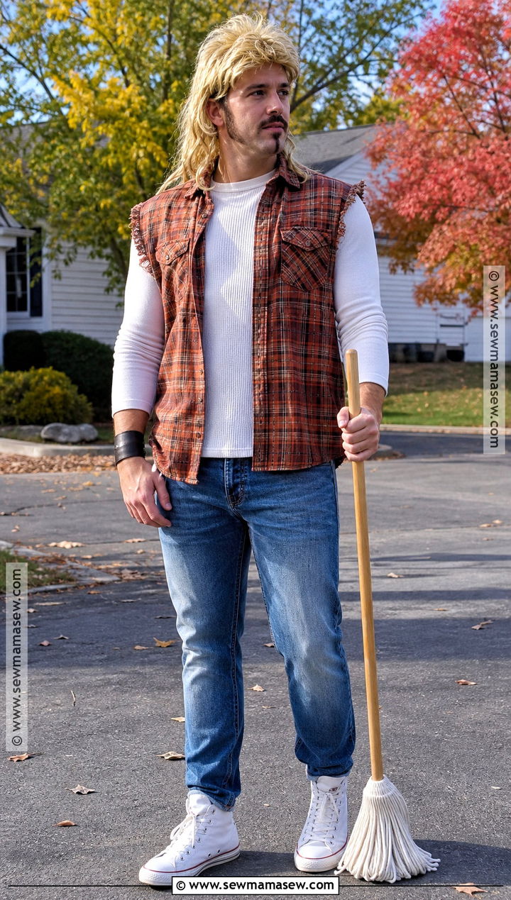 Joe Dirt Costume With White Thermal Shirt - 30 joe dirt costume ideas