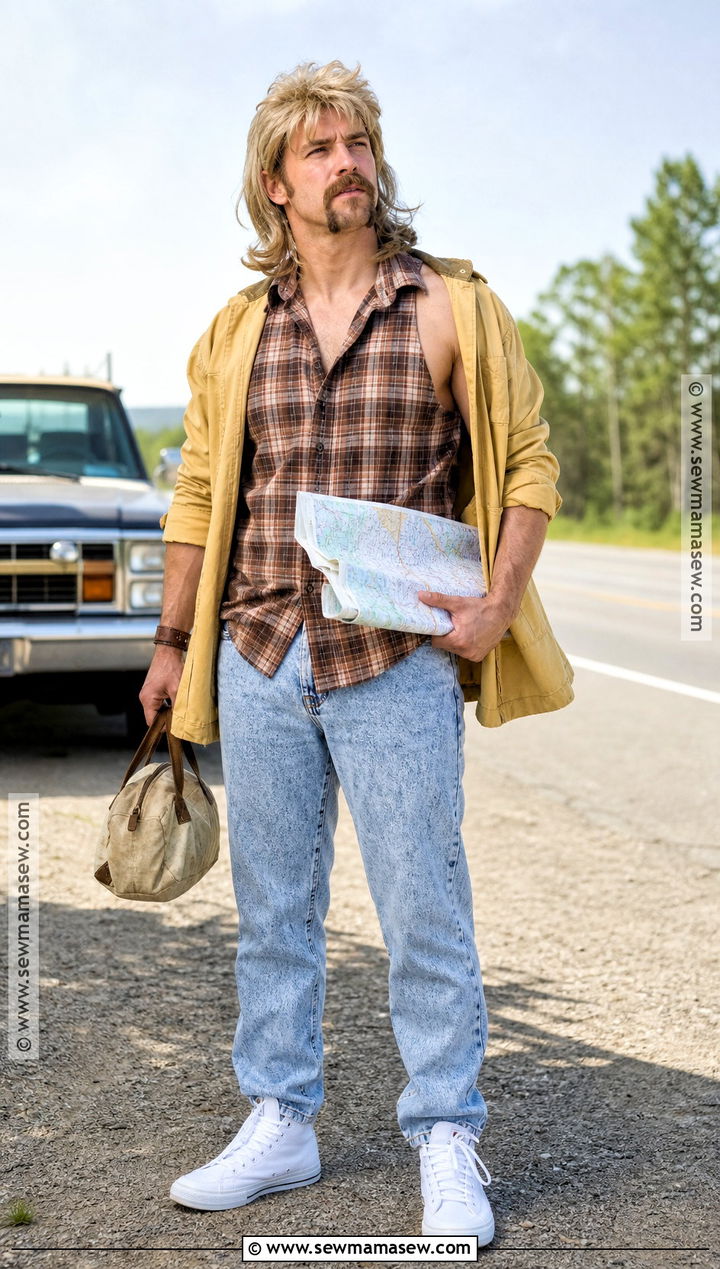 Joe Dirt Costume With Yellow Work Jacket - 30 joe dirt costume ideas