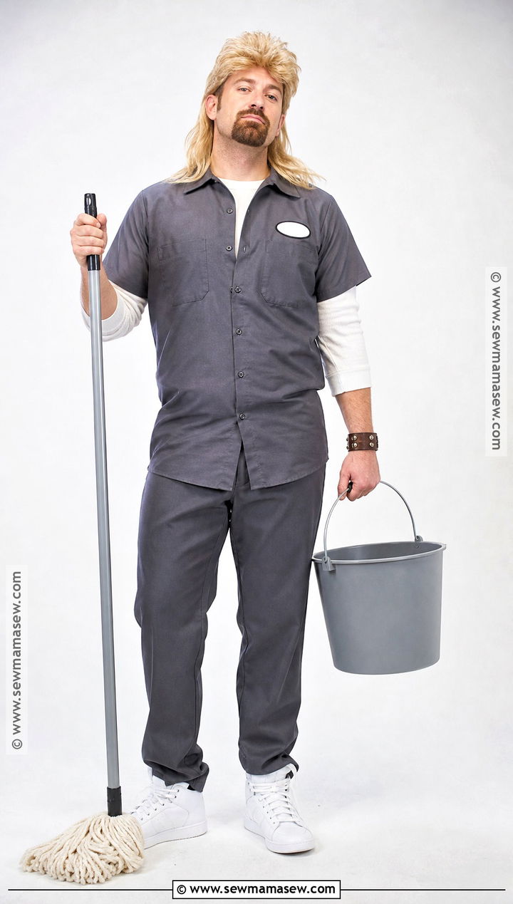 Joe Dirt Janitor Costume With Mop - 30 joe dirt costume ideas