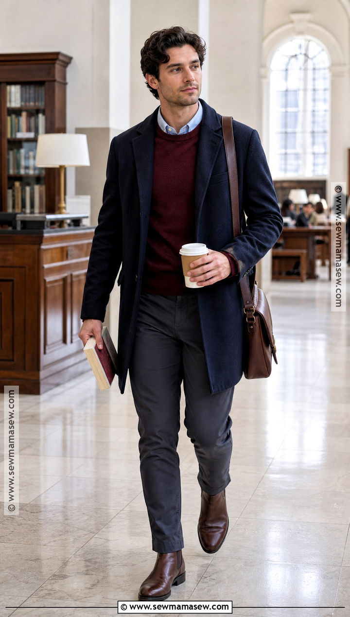 Joe Goldberg Burgundy Sweater Costume - 30 joe goldberg costume ideas