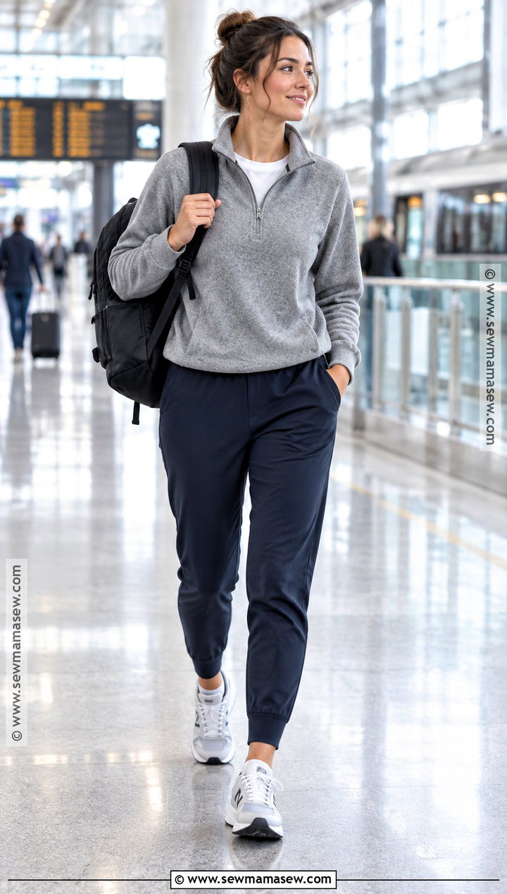 Joggers And Quarter Zip Pullover Outfit - 15 fall active outfits