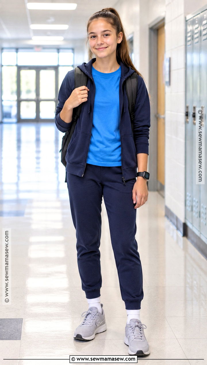 Joggers And Zip Hoodie Outfit - 25 back to school outfits middle school 6th grade