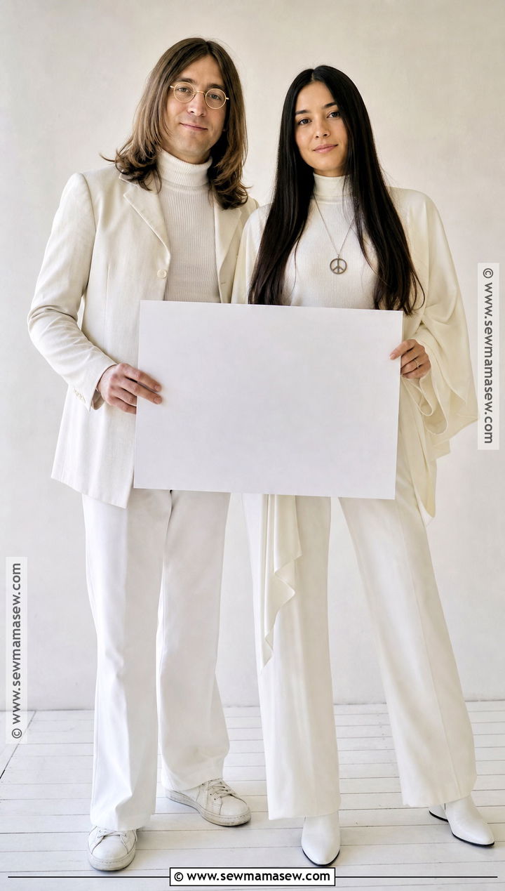 John Lennon And Yoko Ono Couple Costume - 40 70s costume ideas