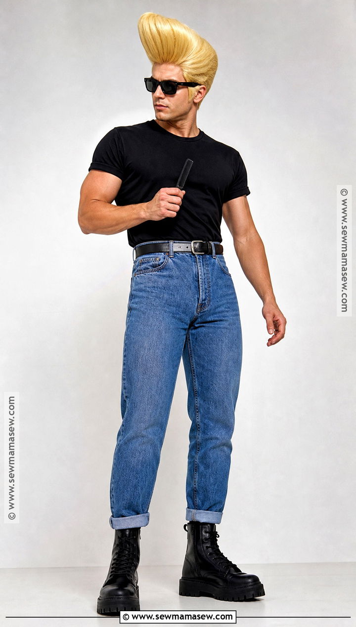 Johnny Bravo Costume With Black T Shirt - 30 Cartoon Network Costumes