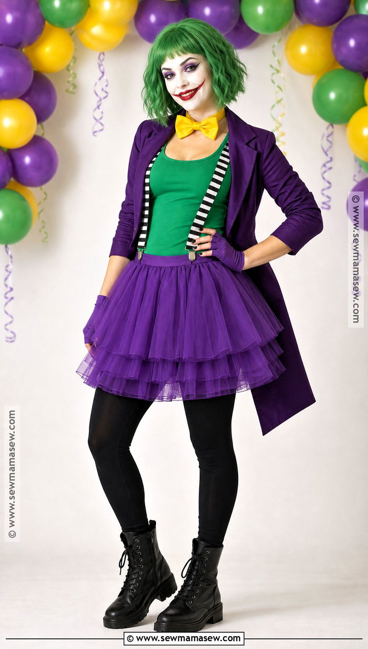 Joker Costume With Purple Tutu - 30 Halloween Costumes Joker for Women