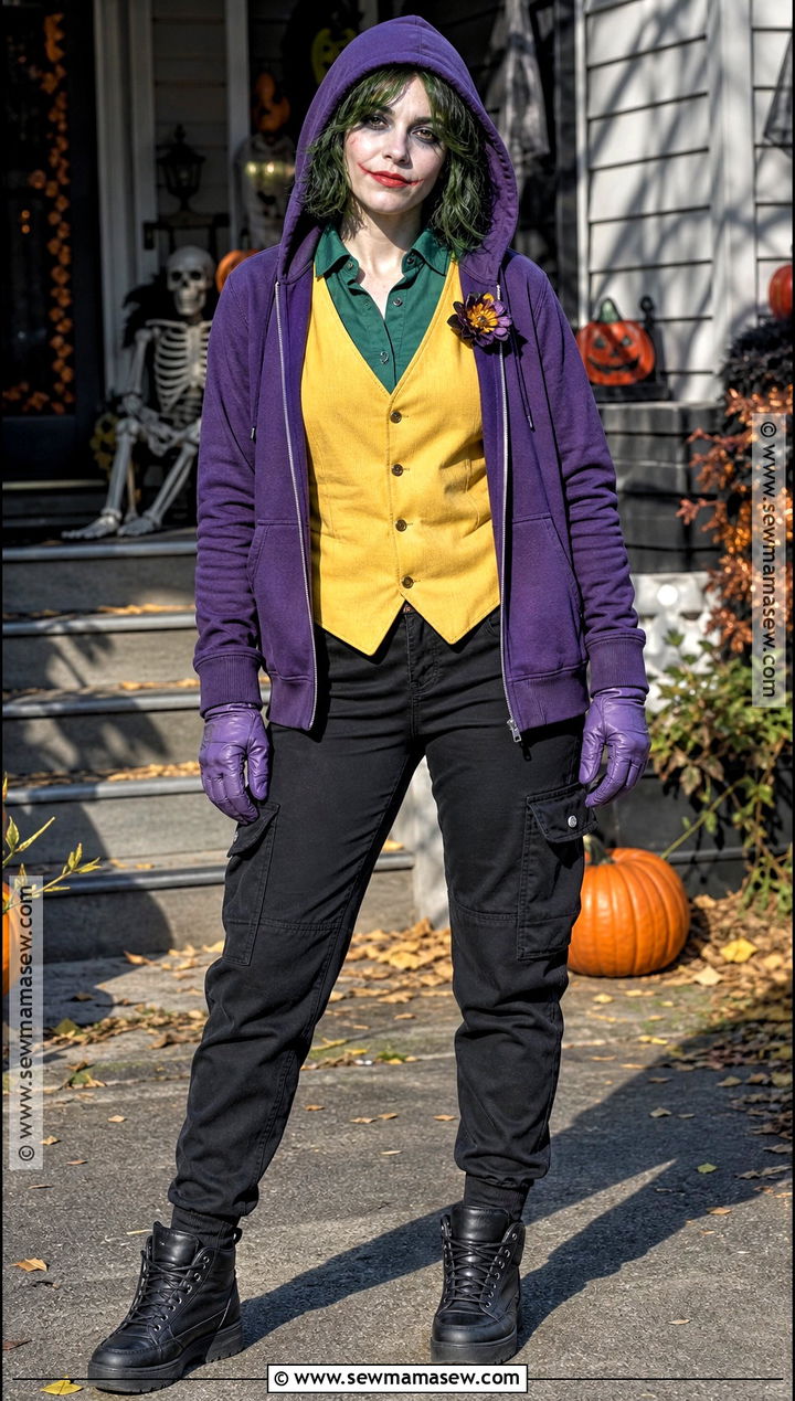 Joker Hoodie Costume - 30 Halloween Costumes Joker for Women