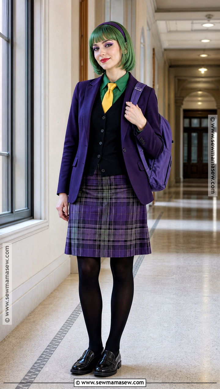 Joker School Uniform Costume - 30 Halloween Costumes Joker for Women