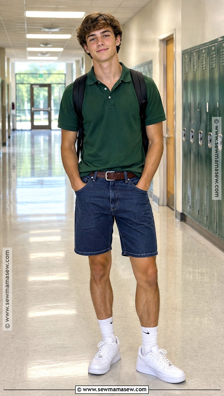 Jorts With Polo Shirt - 20 back to school outfits jorts