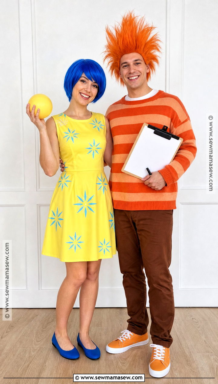 Joy And Anxiety Couple Halloween Costume - 40 inside out halloween costume ideas