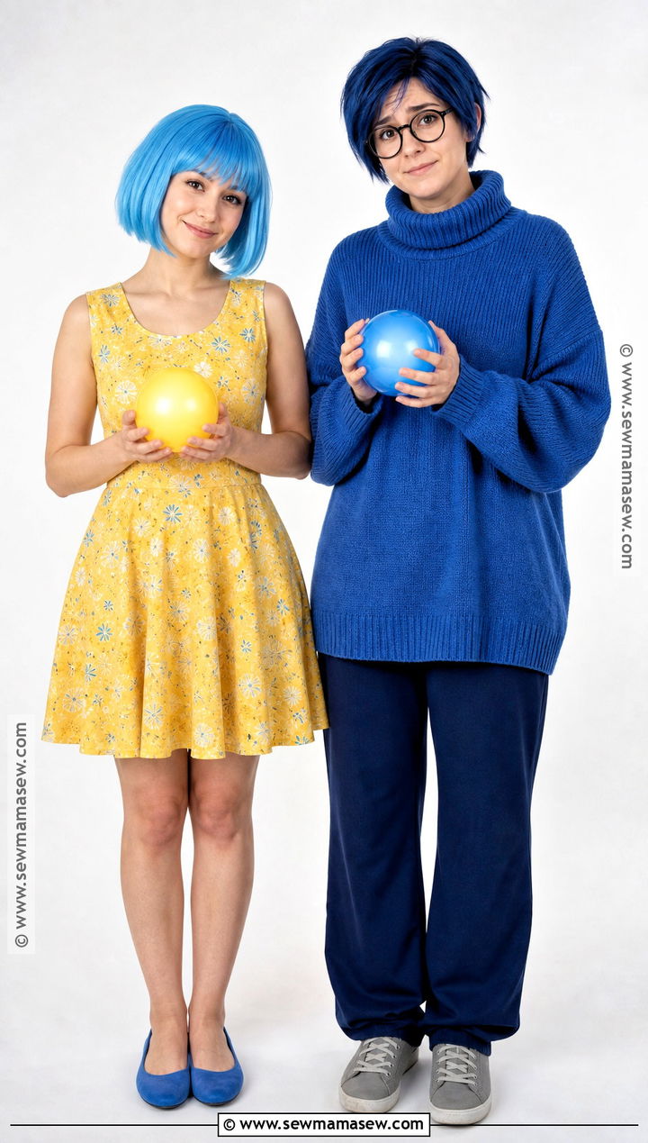 Joy And Sadness Couple Halloween Costume - 40 inside out halloween costume ideas