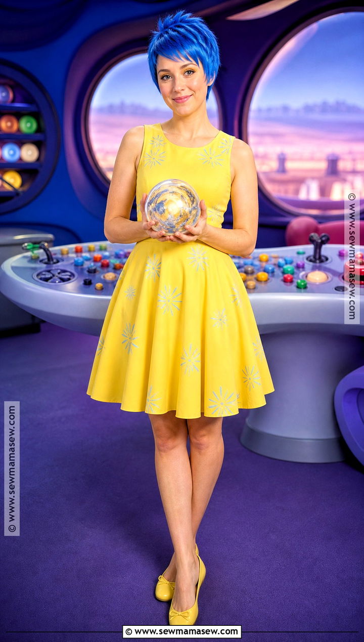 Joy Costume With Yellow Dress - 30 Inside Out Characters Costumes