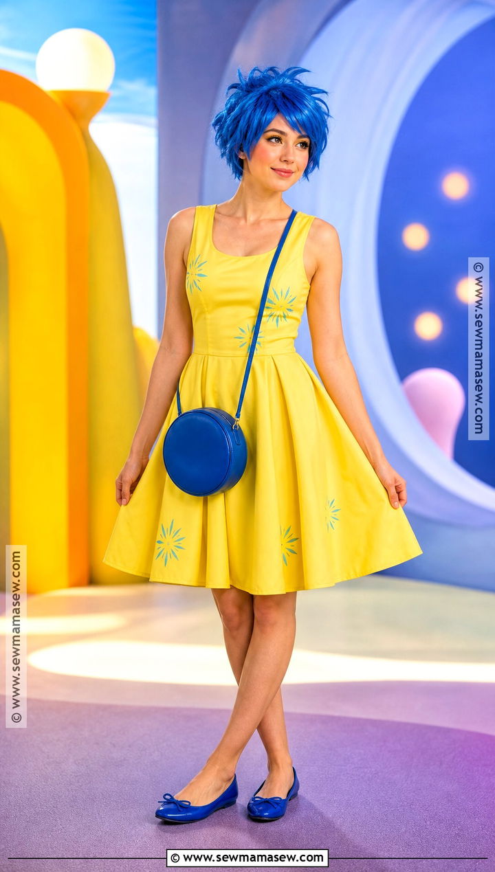 Joy Halloween Outfit With Yellow Dress - 30 disney halloween outfits for women