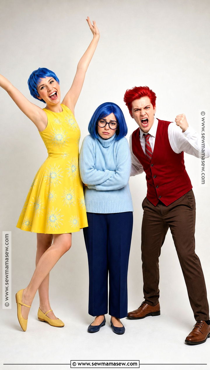 Joy Sadness And Anger Trio Costume - 30 trio dress up ideas