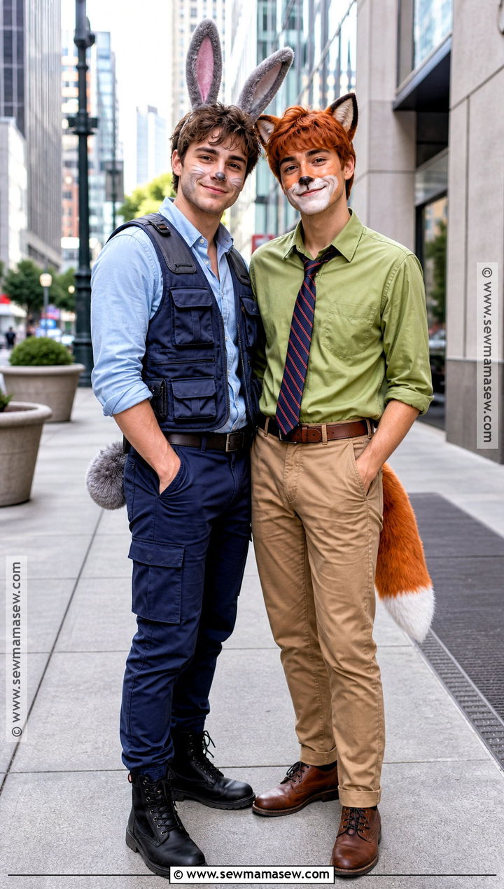 Judy Hopps And Nick Wilde Costume - 30 disney duo costumes