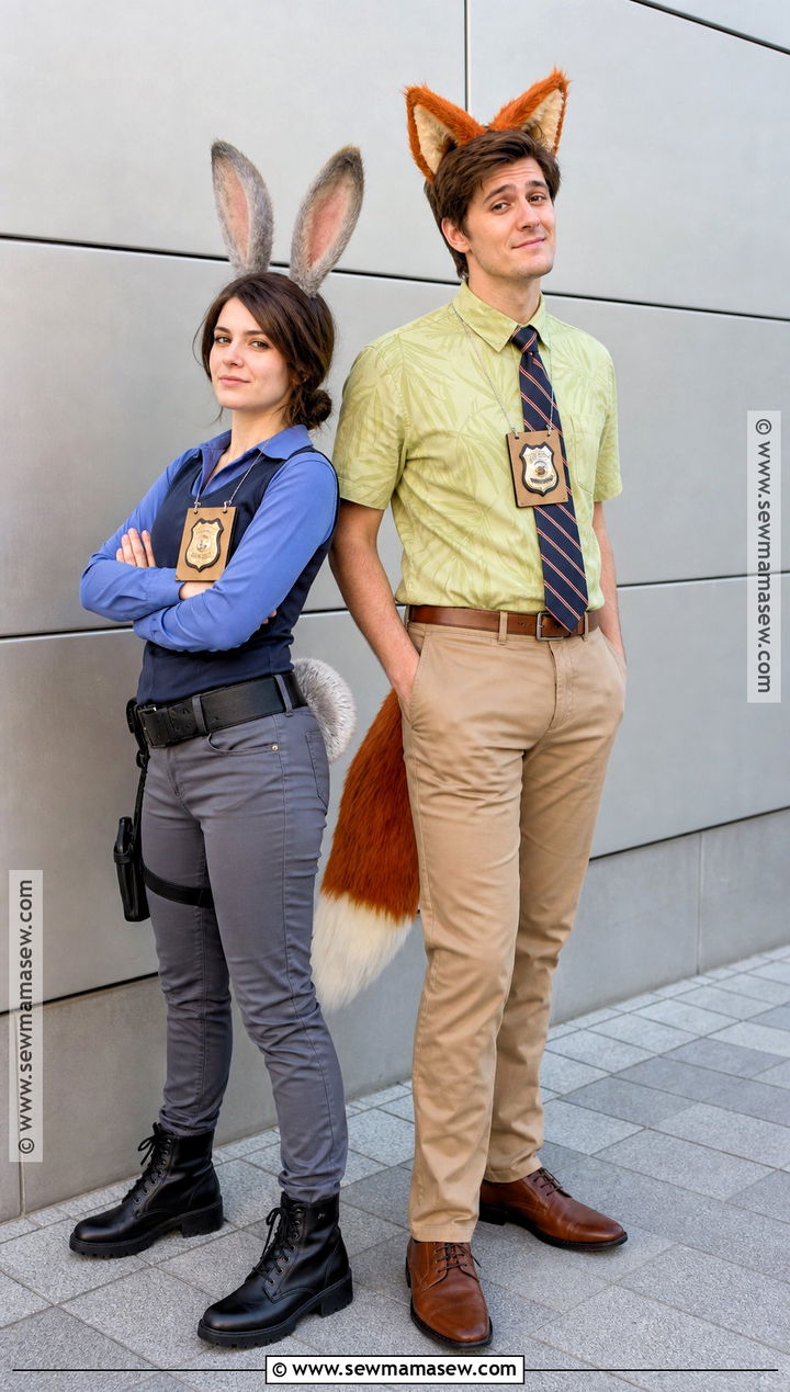 Judy Hopps And Nick Wilde Costume - 30 cute halloween costumes duo