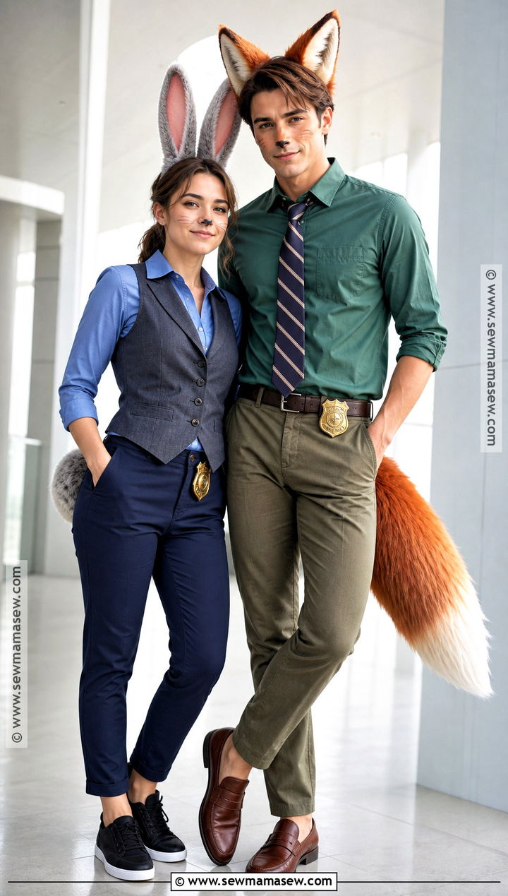Judy Hopps And Nick Wilde Couples Costume - 35 cute couples costumes for halloween