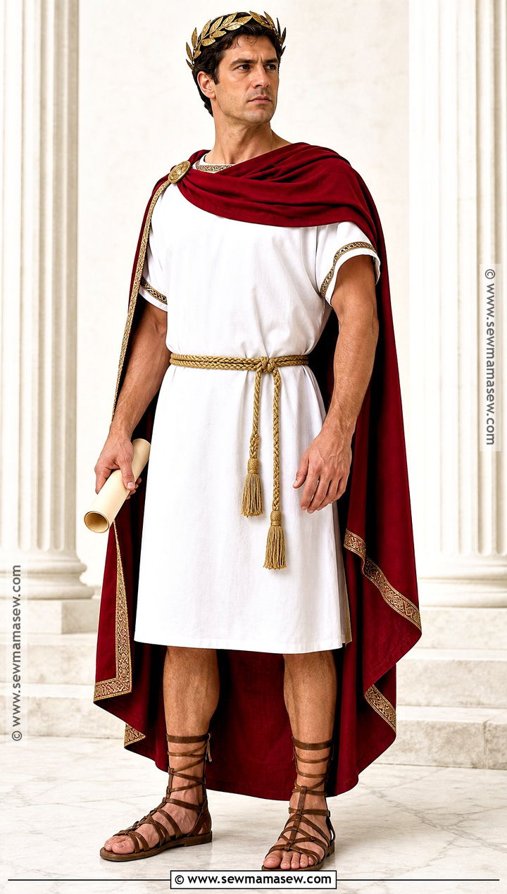 Julius Caesar Costume With Red Cape - 30 historical figures costumes