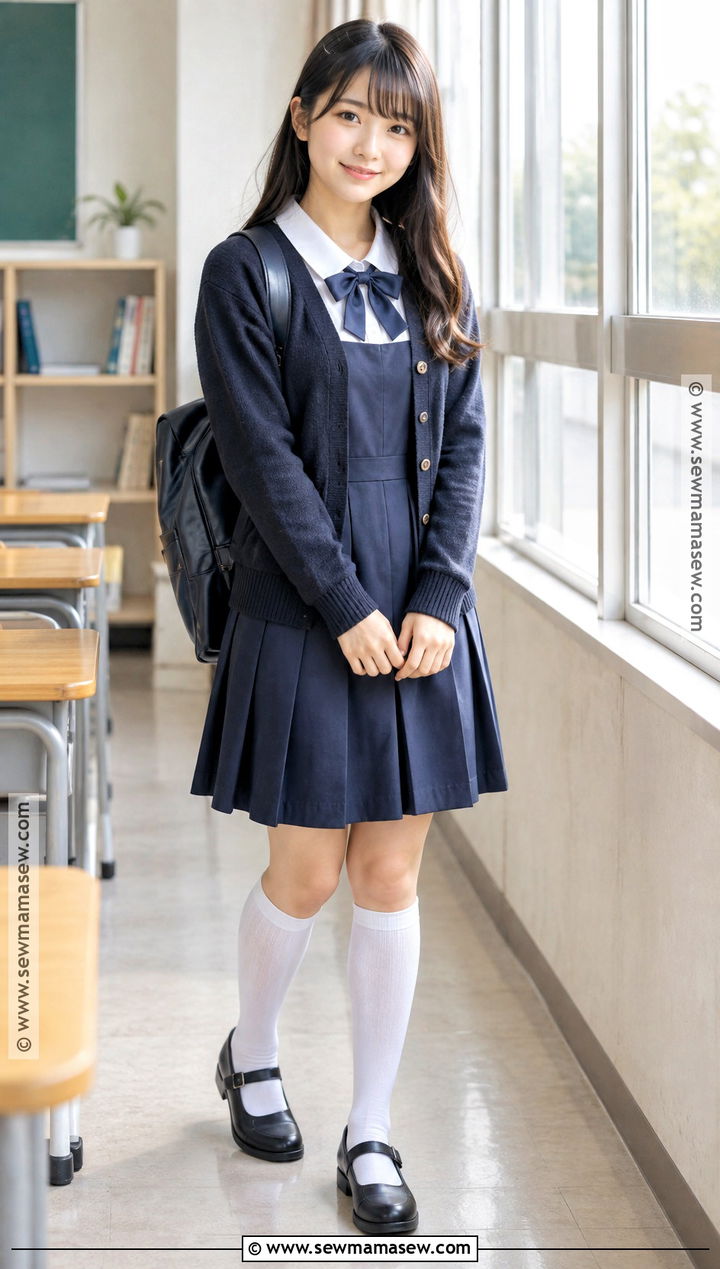 Jumper Dress and Peter Pan Blouse Uniform - 25 back to school uniform ideas