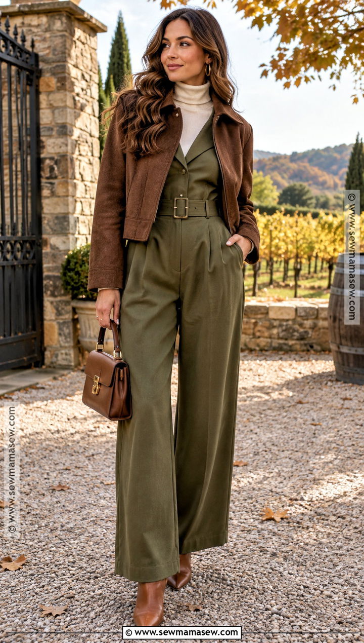 Jumpsuit Wine Tasting Outfit - 20 Wine Tasting Fall Outfit Ideas