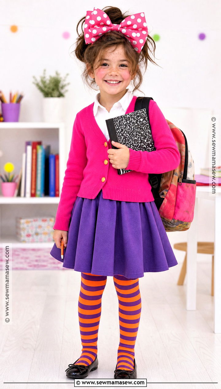 Junie B Jones Costume With Polka Dot Bow - 35 junie b jones costume ideas