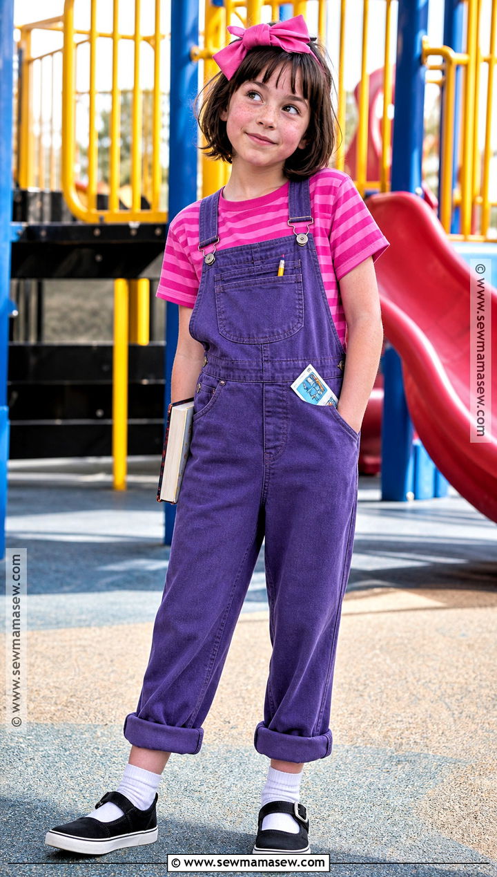 Junie B Jones Costume With Purple Overalls - 35 junie b jones costume ideas
