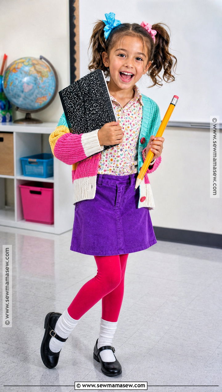 Junie B Jones Costume With Purple Skirt - 35 book character dress up ideas
