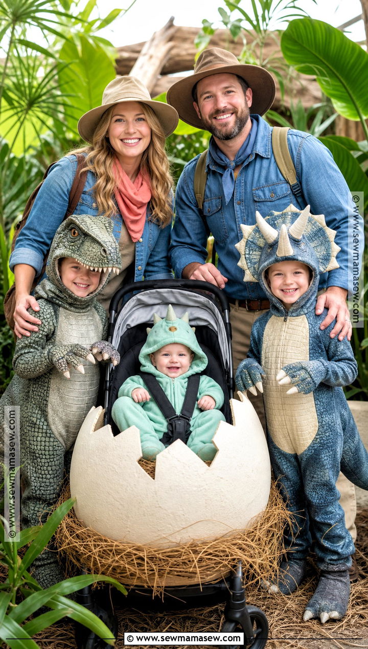 Jurassic Park Baby Dinosaur Egg Family Costume - 35 jurassic park family costume ideas