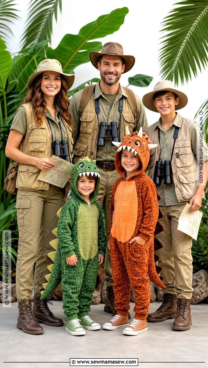 Jurassic Park Family Costume - 30 family costumes for 5 halloween