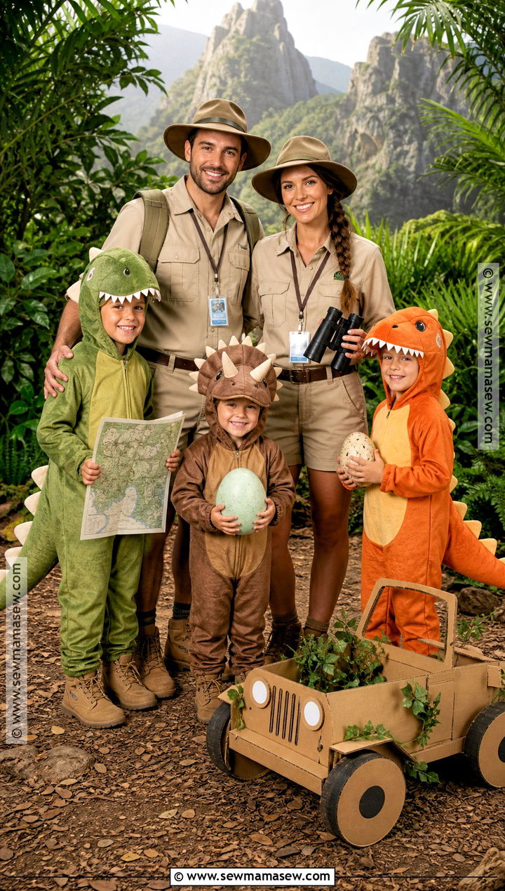 Jurassic Park Family Costume - 50 family halloween costumes