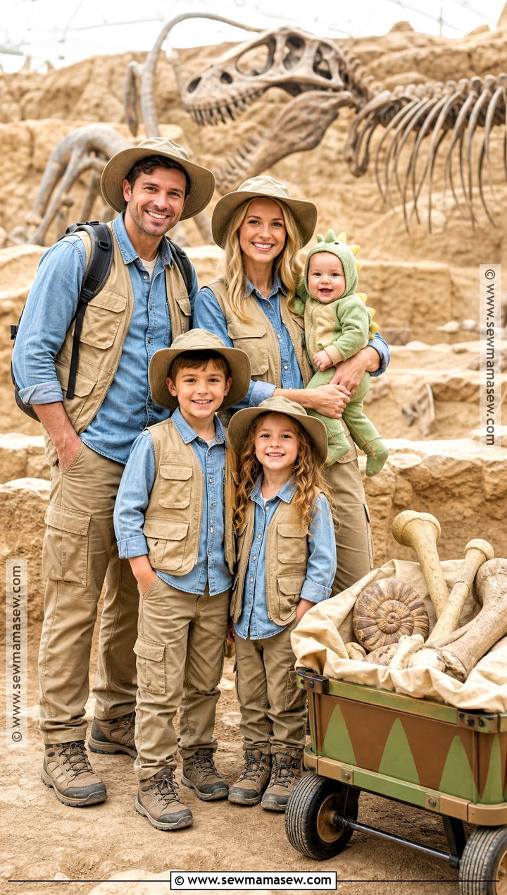Jurassic Park Paleontologist Dig Site Family Costume - 35 jurassic park family costume ideas