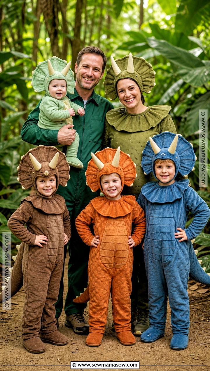 Jurassic Park Triceratops Family Costume - 35 jurassic park family costume ideas