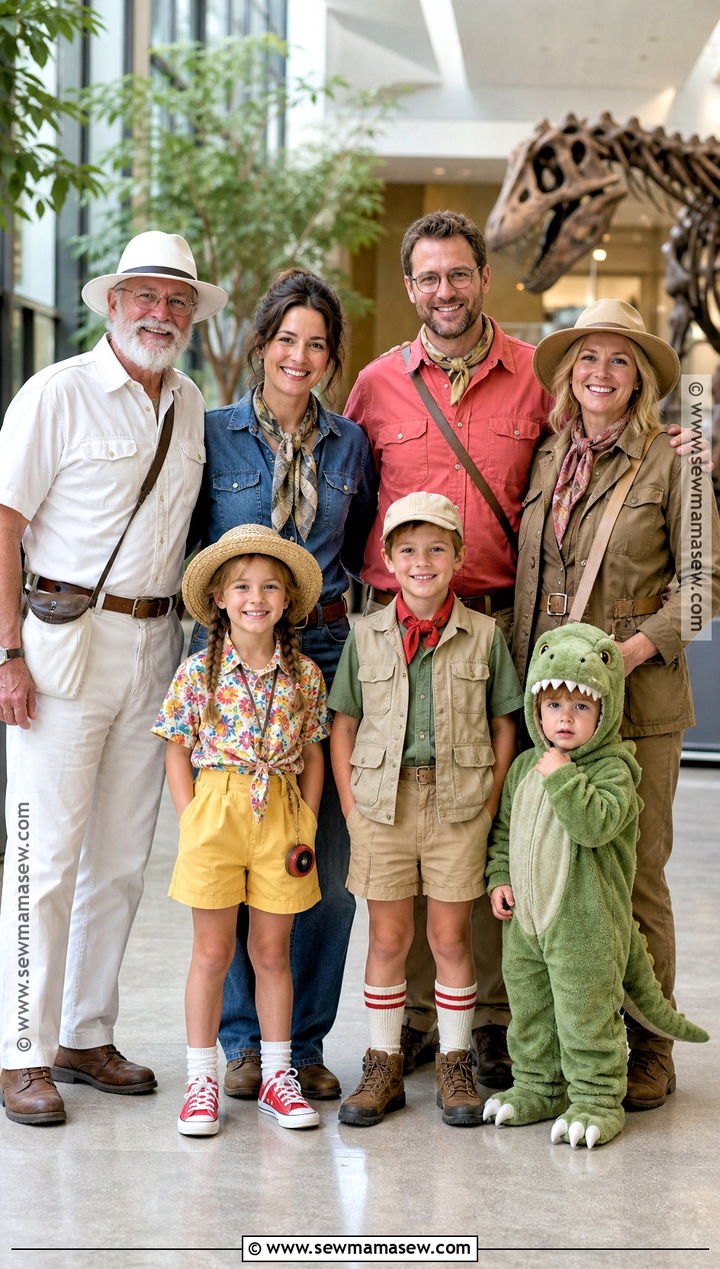 Jurassic Park Visitor Center Family Costume - 35 jurassic park family costume ideas