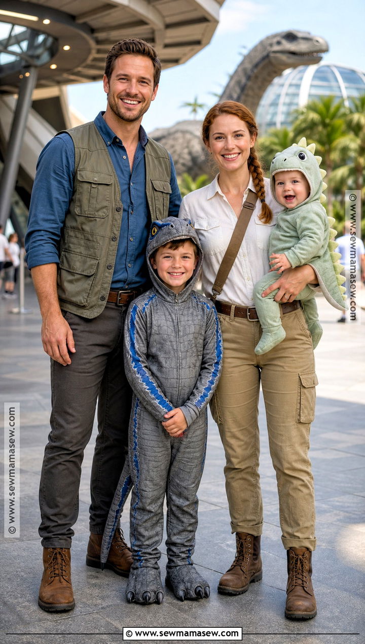 Jurassic World Owen Claire Blue And Baby Dinosaur Family Costume - 35 jurassic park family costume ideas