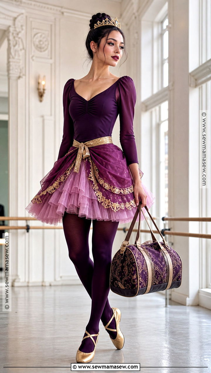 Justine Dancer Costume With Purple Tutu - 35 Ever After High Costumes
