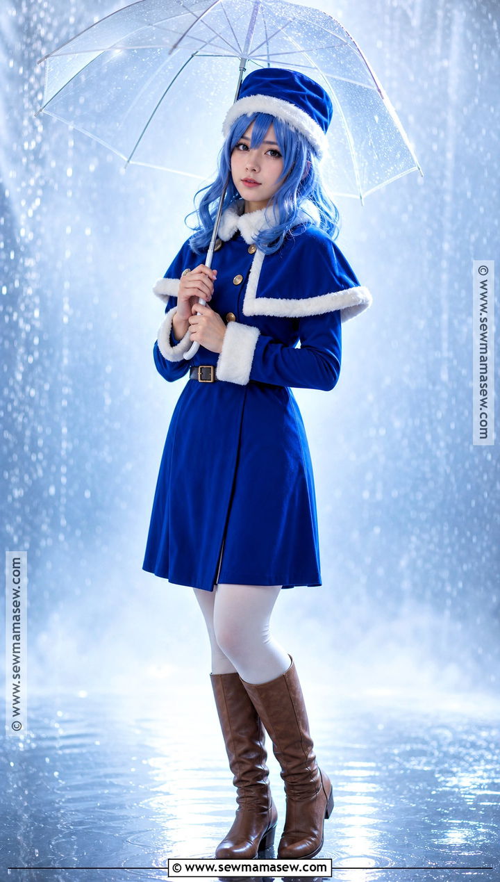 Juvia Lockser Cosplay With Wavy Blue Hair - 30 blue hair cosplay ideas