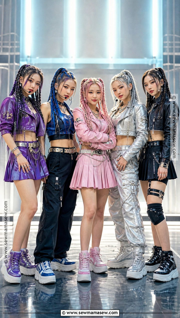 K Pop Monster Fighter Group Halloween Costume - 35 group of 5 halloween costumes