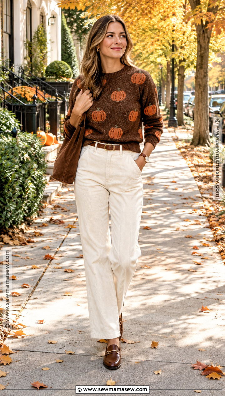 KJP Pumpkin Sweater With Corduroy Pants - 15 Kjp Pumpkin Sweater Ideas