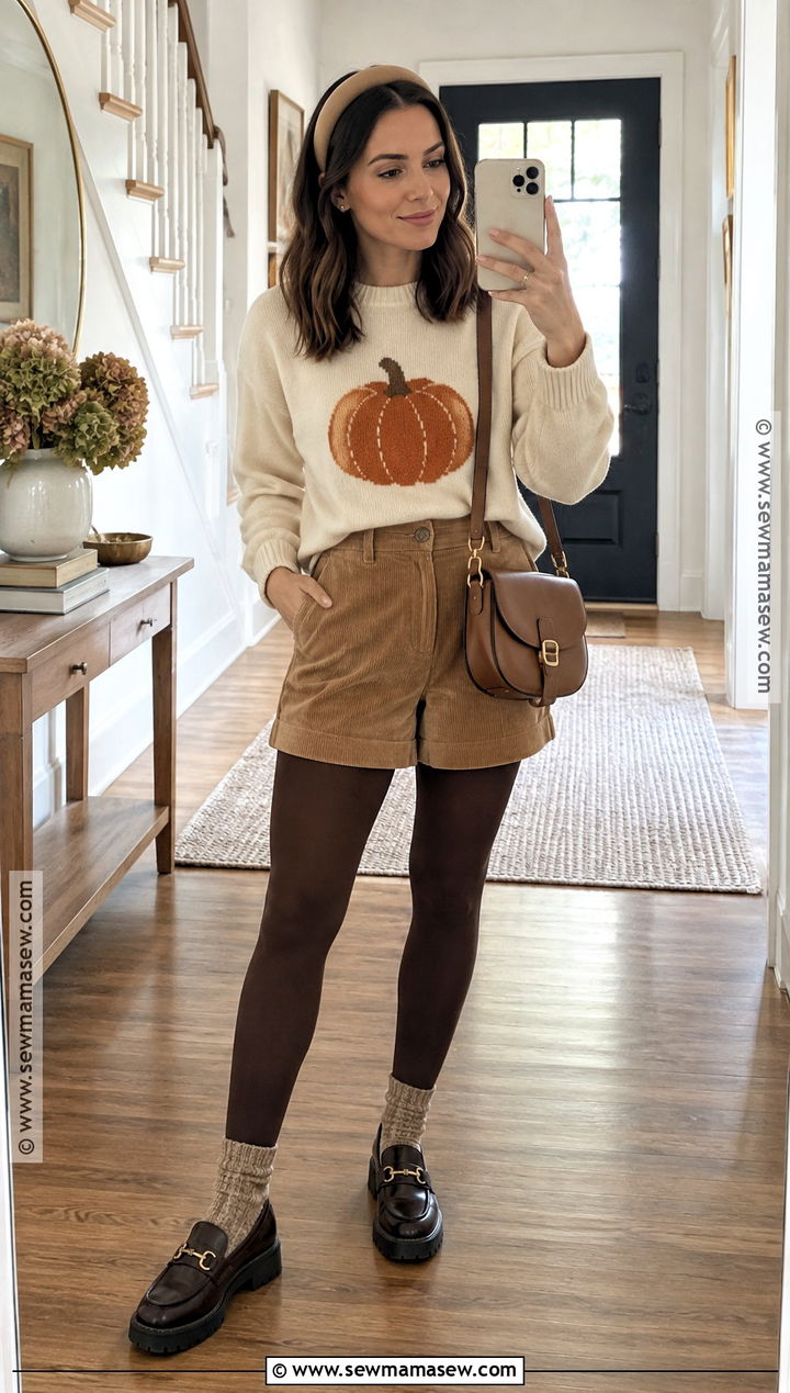 KJP Pumpkin Sweater With Corduroy Shorts - 15 Kjp Pumpkin Sweater Ideas