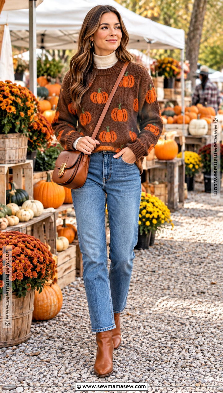 KJP Pumpkin Sweater With Straight Leg Jeans - 15 Kjp Pumpkin Sweater Ideas