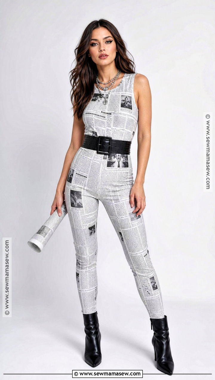 Ka Ching Newspaper Print Shania Twain Costume - 30 shania twain costume ideas