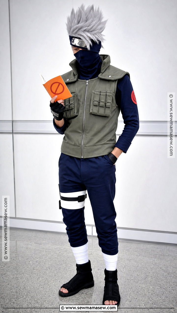 Kakashi Anime Costume With Green Vest - 35 anime costume ideas
