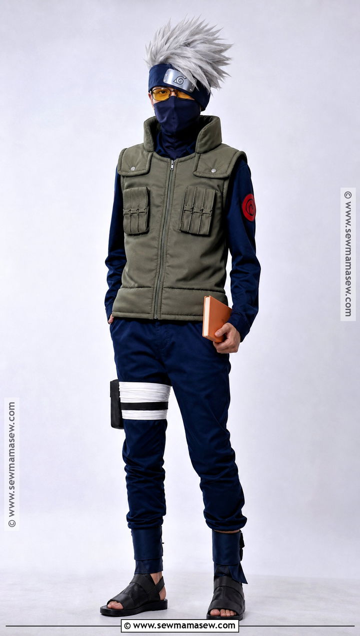 Kakashi Hatake Cosplay With Green Vest - 30 Men Cosplay Ideas