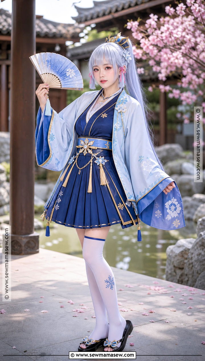 Kamisato Ayaka Cosplay With Blue Kimono Dress - 30 genshin cosplays